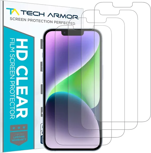 Miniatura 4 de Tech Armor Protector de pantalla de película transparente HD diseñado para Apple iPhone 12 Pro Max de 6.7 pulgadas, paquete de 4 unidades 2020