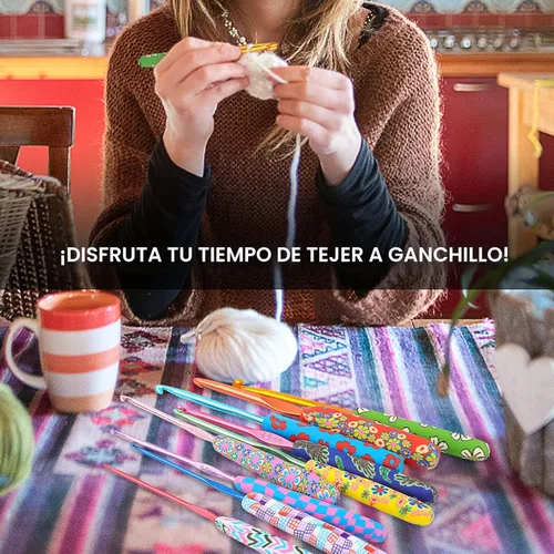 Miniatura 9 de Coopay Ganchos de ganchillo cálidos para abuela, agujas de ganchillo de agarre suave de aluminio para ganchillo, gancho de tejer para manualidades