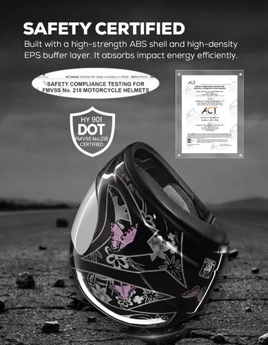 Miniatura 2 de XFMT DOT Casco de Motocicleta de Cara Completa Abatible para Calle Dirt Bike ATV Todoterreno con Visera Transparente para Hombres y Mujeres Adultos