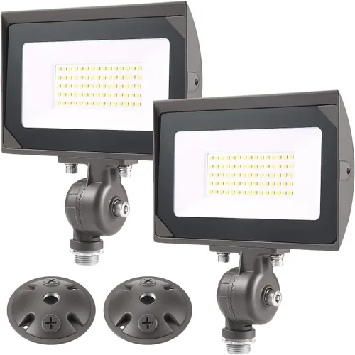 Miniatura 11 de Luz de inundación LED de 150 W para exteriores con placa, 5000 K, luz de día 21000 LM, 100-277 V, UL/DLC impermeable, luz de seguridad LED