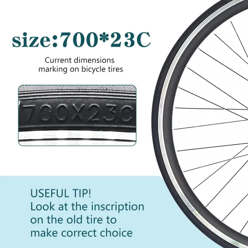 Miniatura 6 de Paquete de 2 neumáticos de bicicleta de 700 x 23C/25C/28C/35C/38C Plus tubos interiores de bicicleta, válvula Presta de 48mm o válvula Schrader