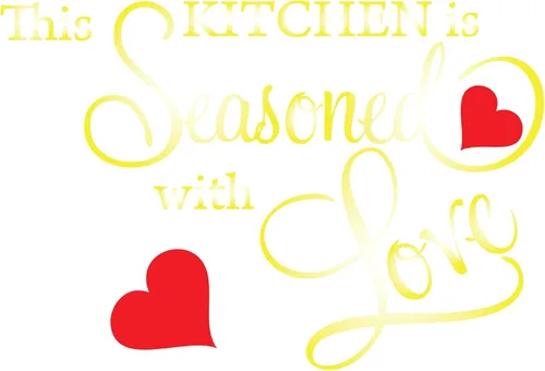 Miniatura 12 de Calcomanía de pared con cita This Kitchen is SEASONED WITH LOVE