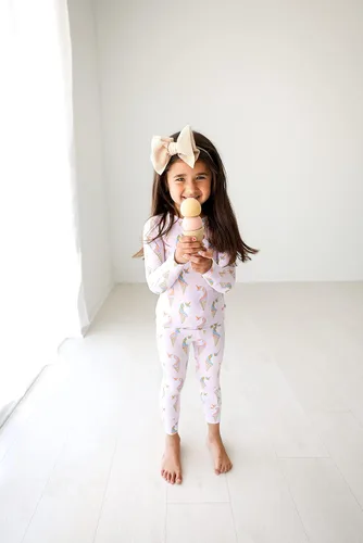 Miniatura 2 de Posh Peanut Conjunto de pijama - Pijama de dos piezas para niñas - Ropa de dormir para niñas pequeñas - Bambú de viscosa suave - Fácil cuidado