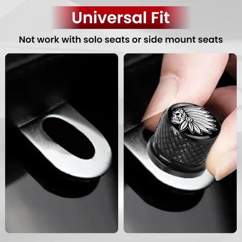 Miniatura 5 de Tornillo de perno de asiento de guardabarros moleteado inoxidable de 1/4 "-20 roscas compatible con Harley Sportster Dyna Softail Touring CVO Negro