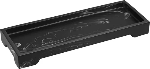 Luxspire Bandeja de resina para tocador, bandeja de baño, bandeja de almacenamiento para tanque del inodoro, 11 x 4 pulgadas, bandejas para