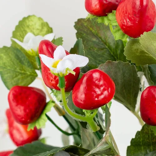 Miniatura 2 de Factory Direct Craft Arbusto de fresa artificial - Fresas de primavera y verano Plantas florales y decoración del hogar Fruta falsa