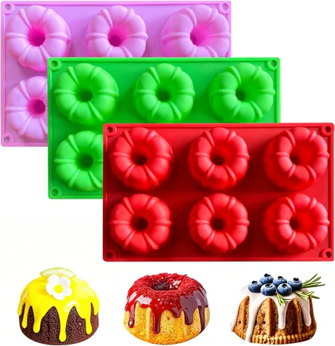 Miniatura 6 de saphe Molde de silicona para tartas, moldes de silicona para tartas, utensilios para hornear antiadherentes de 10 pulgadas para gelatina, gelatina
