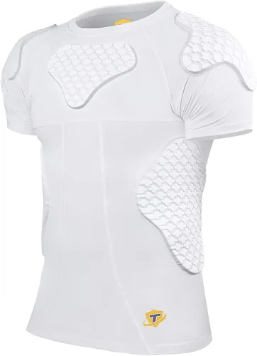 Miniatura 2 de Protector de costilla de fútbol Protector de pecho acolchado para béisbol fútbol baloncesto Blanco
