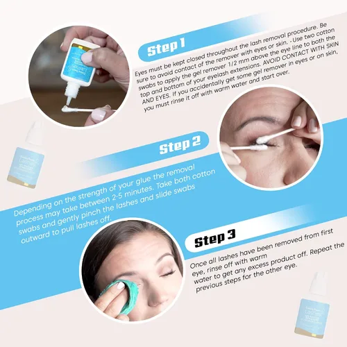Miniatura 2 de Removedor de pestañas sensible para extensiones de pestañas - Gel removedor de extensiones de pestañas transparente - Removedor de extensiones