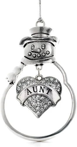Miniatura 51 de Inspired Silver - Big Sis - Adorno de Navidad plateado - Adorno de árbol de Navidad con dije de corazón con circonita cúbica - Decoración colgante