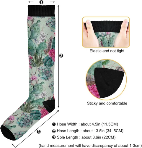 Miniatura 3 de KLL Calcetines de compresión para mujeres y hombres, calcetines largos de circulación, ideales para atletismo, correr, ciclismo, enfermeras