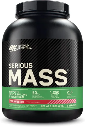 Miniatura 15 de Optimum Nutrition Serious Mass Weight Gainer Proteína en polvo, vitamina C y zinc para apoyo inmunológico, vainilla, 12 libras