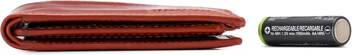 Miniatura 28 de Alpine Swiss RFID - Cartera de piel con 2 compartimentos para documentos de identidad, con ventana dividida, sección para billetes, en caja de regalo