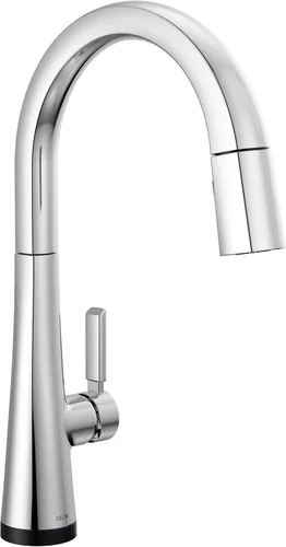 Miniatura 14 de Delta Grifo Monrovia Dorado para cocina, grifos de cocina con rociador desplegable, grifo de fregadero de cocina, grifo dorado para fregadero