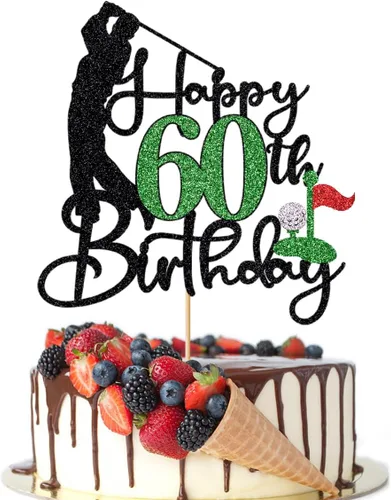 Miniatura 29 de Golf Happy 10th Birthday Cake Topper, Golfer/Sports Themed Birthday or Retirement Cake Decorations,Golf Ten 10 Years Old Ball Player Sport Themed