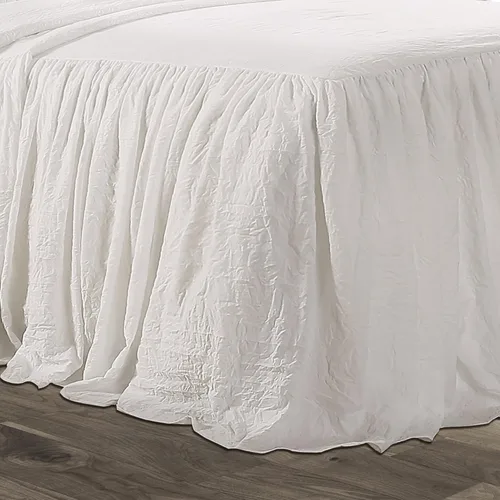 Miniatura 3 de Lush Decor Juego de Colcha con Falda de Volantes - 3 Piezas de Ropa de Cama Lujosa Estilo Granja - Elegante Detalle de Volantes - Estilo Atemporal