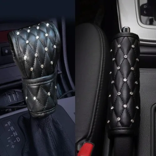 Miniatura 5 de 2 piezas de almohadillas para cinturón de seguridad con cristal brillante, fundas para cinturón de seguridad de coche con brillo, accesorios