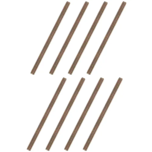Miniatura 6 de uxcell 8 piezas de zinc de color totalmente roscado varilla 1/4"-20, 2" longitud, tornillo de rosca de acero al carbono para montaje de muebles