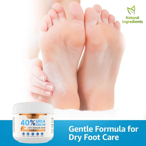 Miniatura 6 de Crema de urea 40% para pies, crema de pies con 2% de ácido salicílico para talones y pies agrietados secos, loción de urea 40% para pies, formulada