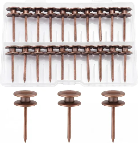 Miniatura 10 de Hotop 25 piezas de ganchos de doble cabeza para colgar fotos, ganchos decorativos para colgar fotos, para el hogar, oficina, escuela (negro)