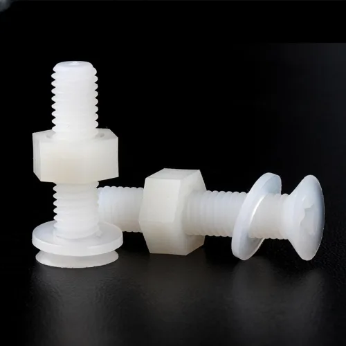 Miniatura 8 de Tornillo mecánico plástico de cabeza plana de nylon cabeza cruzada M6x30mm 20sets negro tuerca de tornillo de plástico y arandela