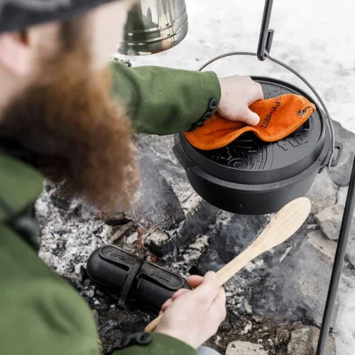 Miniatura 4 de Petromax Horno holandés de hierro fundido para cocinar u hornear al aire libre sobre una fogata o en la cocina del hogar, los utensilios de cocina
