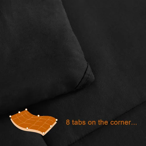 Miniatura 6 de NTBAY Edredón Individual - Relleno de Edredón Alternativo al Plumón, Ropa de Cama para Todas las Estaciones Relleno de Edredón Acolchado con Negro