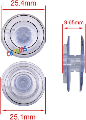Miniatura 3 de CKPSMS Marca -20 BOBBINS de plástico # 181551 compatible con/repuesto para la marca cantante Athena 2000,2001 Futura 900,920,1030,1036 (20 piezas)