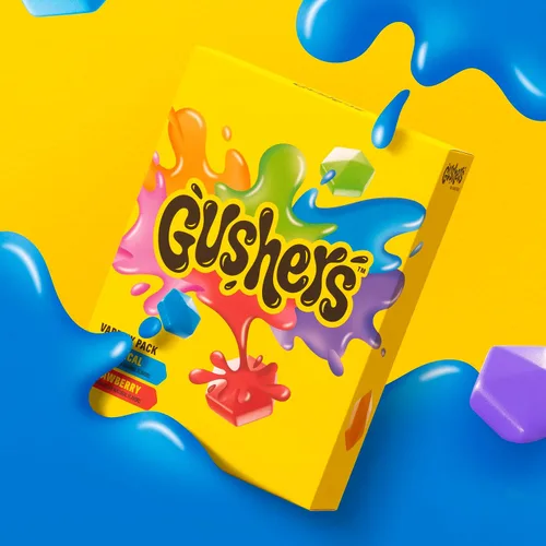 Miniatura 4 de Gushers - Aperitivos con sabor a frutas, paquete variado, fresa y tropical, 20