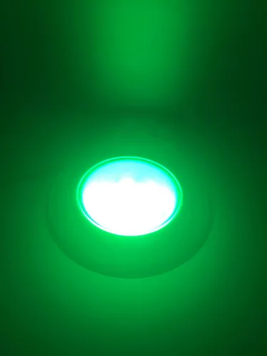 Miniatura 5 de Pactrade Marine Pontón de barco para caravana, rojo, verde, azul, blanco, luz de techo LED de cortesía, carcasa de plástico blanco, lente
