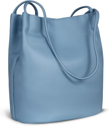 Miniatura 23 de Iswee - Bolsos de cuero genuino, diseño de hombro Hobo, bolsos para mujer