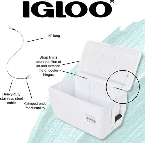 Miniatura 2 de Igloo Cooler - Correa para tapa de cable, 14 pulgadas, acero inoxidable resistente