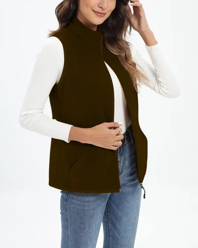 Miniatura 3 de Xeoxarel Chaleco de forro polar para mujer con 6 bolsillos (XS-2XL)