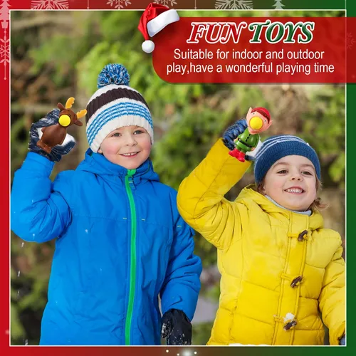 Miniatura 7 de Zubebe Juguetes de Navidad Lanzador de Pelotas de Espuma con Pelotas de Espuma que Dispara hasta 20 Pies para Niños Juego Interior y Exterior