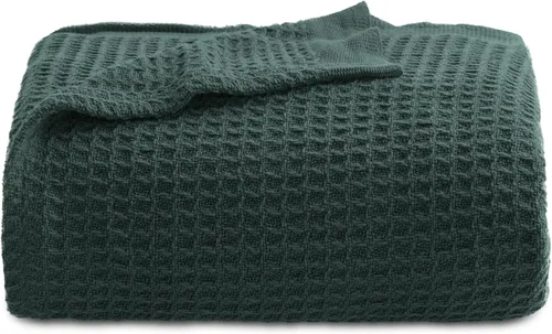 Miniatura 16 de Bedsure Gentlesoft - Manta de 100 % algodón, tamaño Twin XL, para dormitorio universitario, transpirable y suave, manta Twin de tejido waffle