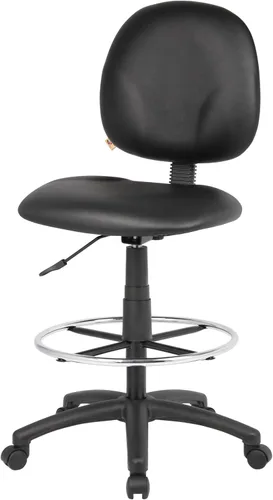 Miniatura 8 de Boss Office Products Stand Up Caressoft Taburete de dibujo sin brazos en negro