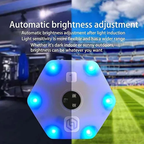 Miniatura 4 de Luz de entrenamiento de velocidad de reacción, luz de entrenamiento de velocidad de reacción refleja flash, para fútbol, boxeo, fitness, deportes