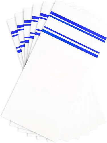 Miniatura 8 de Servilletas desechables de color azul oscuro brillante sobre negro, se siente como lino, papel suave de pulpa esponjosa, paquete de 50, 8.5 x 4