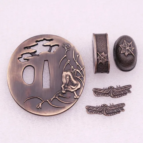 Miniatura 50 de Espada samurái japonesa KOSHIRAE – TSUBA FUCHI KASHIRA MENUKI 68-100