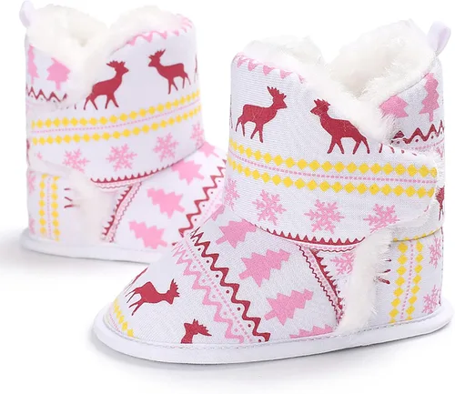Miniatura 4 de Infant Snow Boots Newborn Booties Toddler First Walkers Baby Girls Boys Crib Shoes Winter Warm Prewalker Non-Slip Footwear