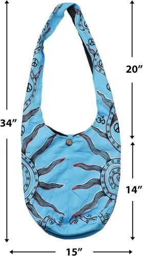 Miniatura 4 de Mandala Crafts Bolso hippie para mujer - Bolso bohemio tipo hobo cruzado para mujer