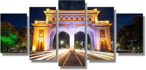 Miniatura 7 de Arte de pared con bandera de México para sala de estar, pintura de pared con textura envejecida y colorida de la bandera de México, 3 piezas