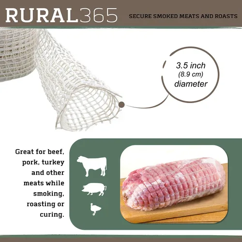 Miniatura 5 de Rural365 Red de carne, talla 12, red elástica para calcetines de jamón, rollo de 50 pies