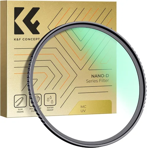 K&F CONCEPT Filtro de lente de protección UV MC de 3.031 in, filtro UV impermeable multicapa de 24 capas para lente de cámara (serie D)
