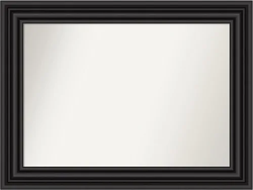 Miniatura 75 de Amanti Art Espejo personalizado, espejo de baño negro puente, espejo de pared o espejo de tocador de baño sobre el fregadero (26 x 26 pulgadas)