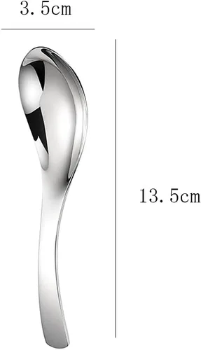 Miniatura 2 de Cucharas de sopa de 5.3" de acero inoxidable, paquete de 10