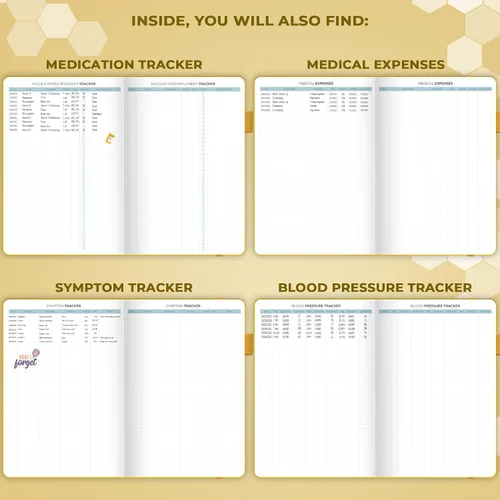 Miniatura 5 de Clever Fox Agenda médica grande de 12 meses – Cuaderno médico, diario de salud, diario de bienestar para rastrear la salud – 12 meses, 7 x 10.5