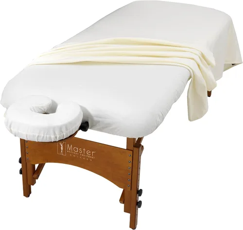 Miniatura 3 de Master Massage Juego de sábanas de franela de 3 piezas, blanco roto
