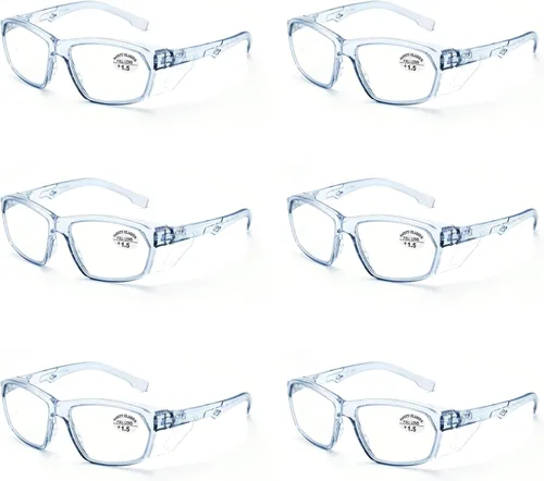 Miniatura 16 de ProtectX Elegantes gafas de seguridad antivaho y resistentes a los arañazos, gafas de protección UV, lentes de bloqueo de luz azul para hombres