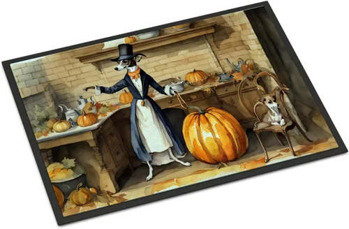 Miniatura 70 de Caroline's Treasures DAC1720MAT Affenpinscher - Tapete de otoño para cocina, con calabazas, 18 x 27 pulgadas, tapete para puerta delantera